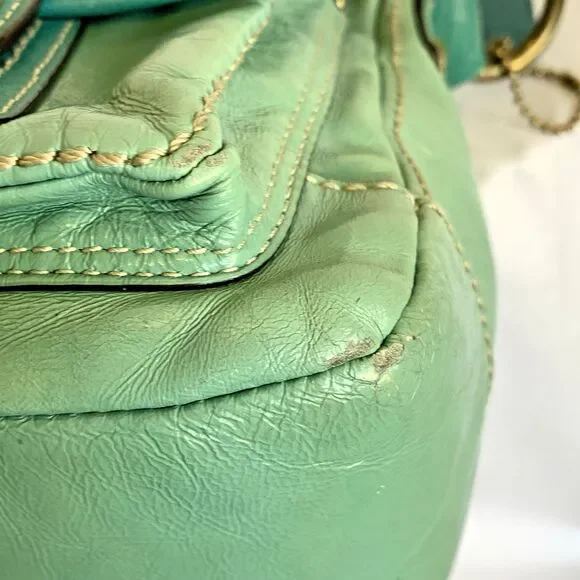 Coach Legacy 65th Anniversary Double Turnlock Satchel Teal Blue F13371 AS IS - Picture 11 of 16